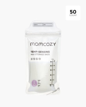 Momcozy Breastmilk Storage Bags with Temperature Indicator Safe Strong & Smart Pack of 50