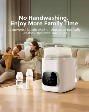Momcozy KleanPal Pro Baby Bottle Washer & Sterilizer Wash Sterilize Dry & Store Automatically
